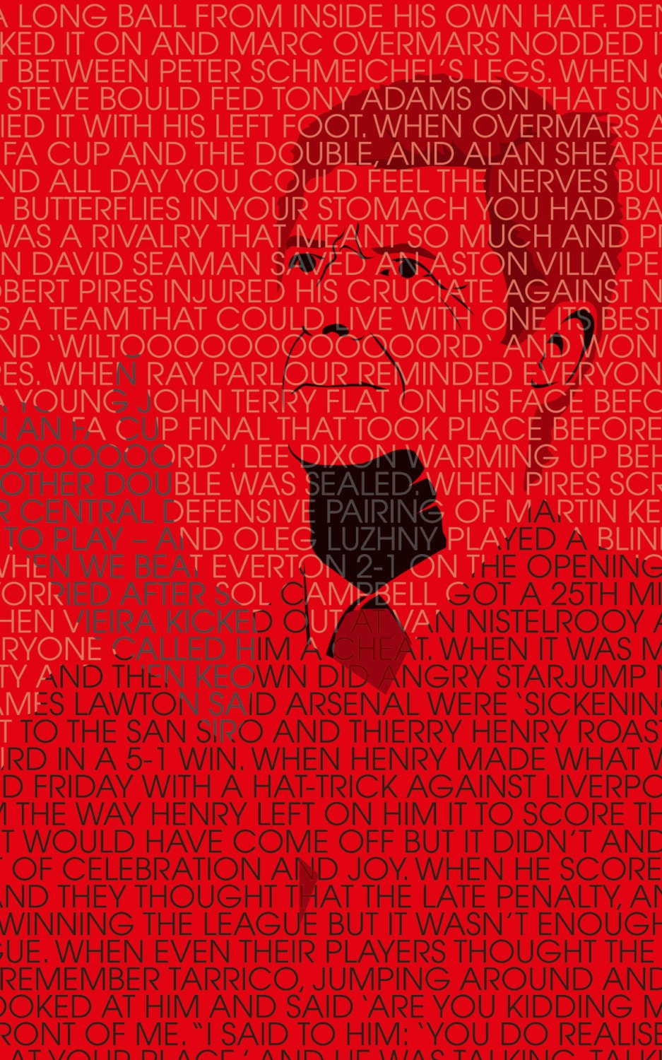 When - Arsène Wenger Poster - Words by Arseblog design by MrHChapman print