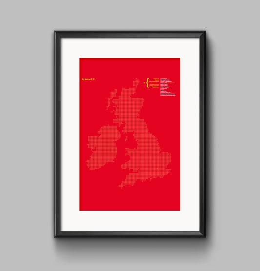 Arsenal 'On the Map' poster print