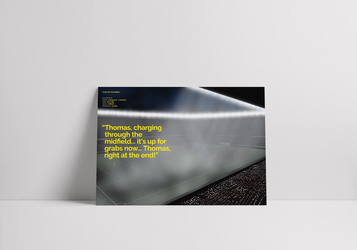 Arsenal 'Under the Lights' poster print