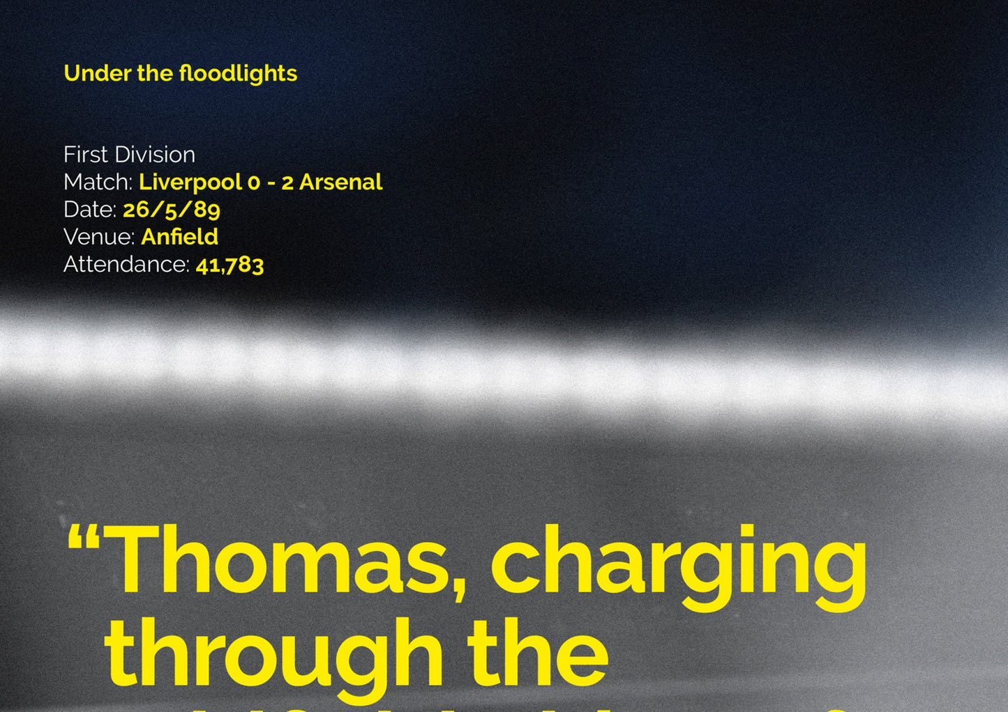 Arsenal 'Under the Lights' poster print