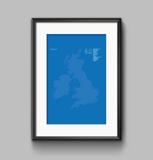 Chelsea 'On the Map' poster print