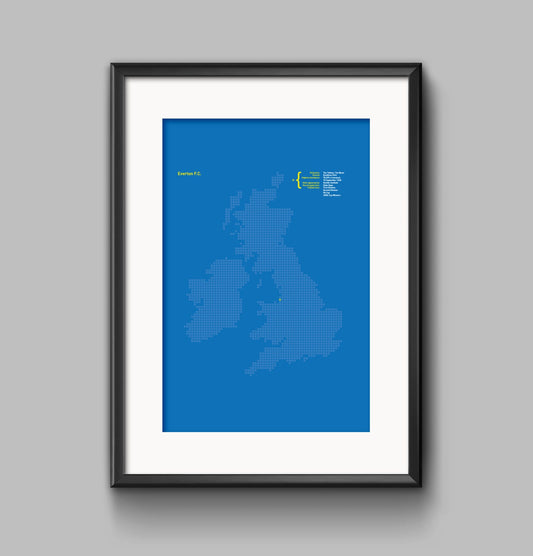 Everton 'On the Map' poster print