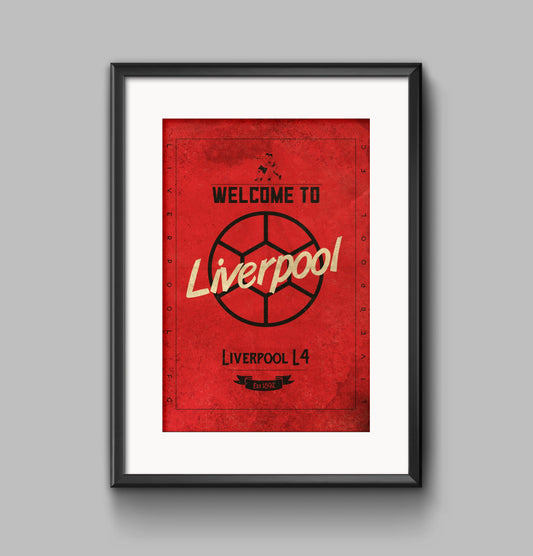 Liverpool vintage style poster print