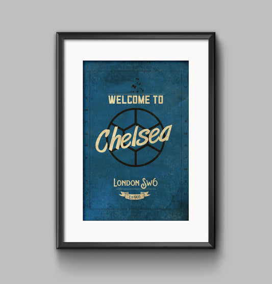 Chelsea vintage style poster print