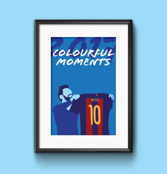 Colourful Moments: Messi print