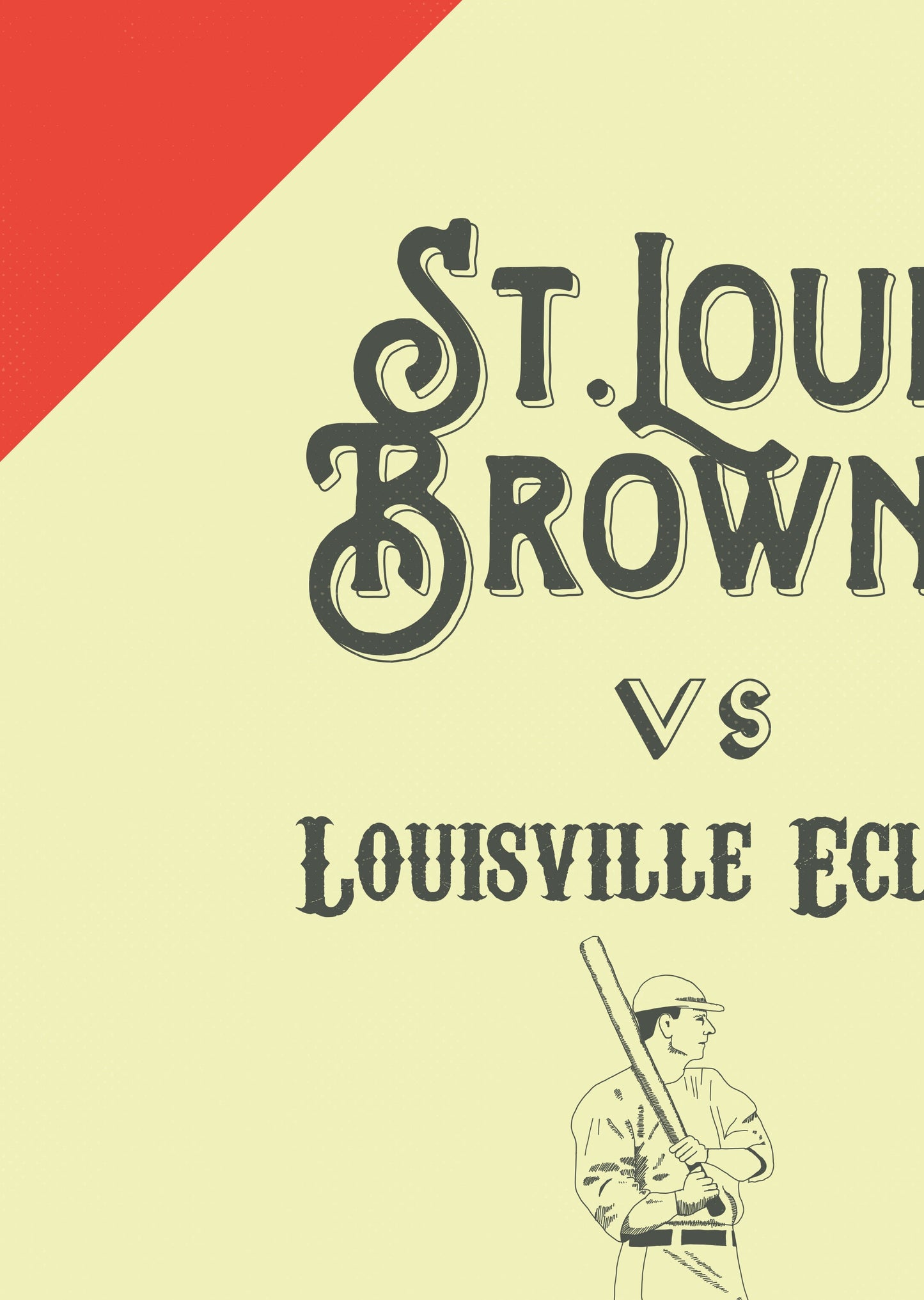St. Louis Cardinals 'First Game' vintage style poster print