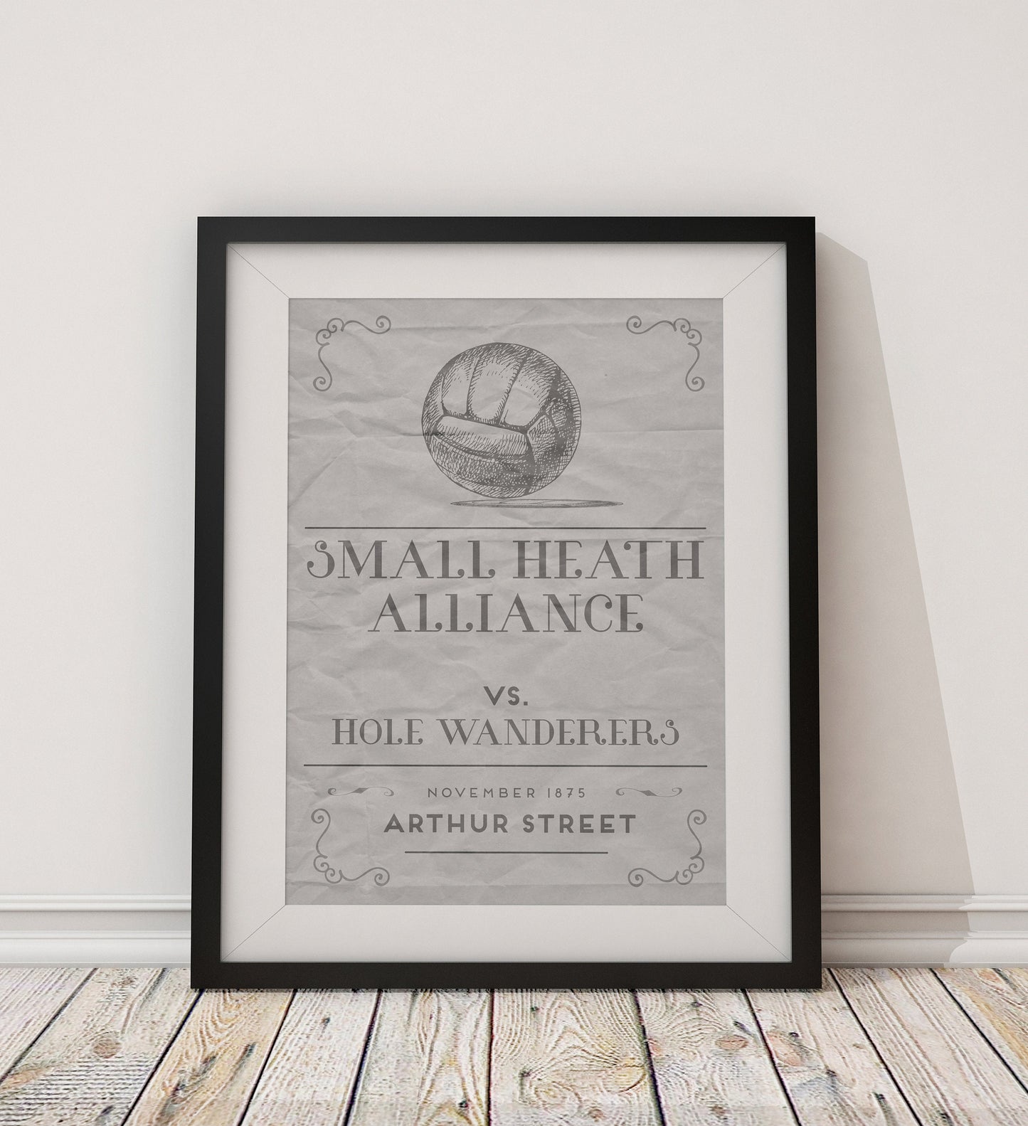 Birmingham City 'First Game' vintage style poster print
