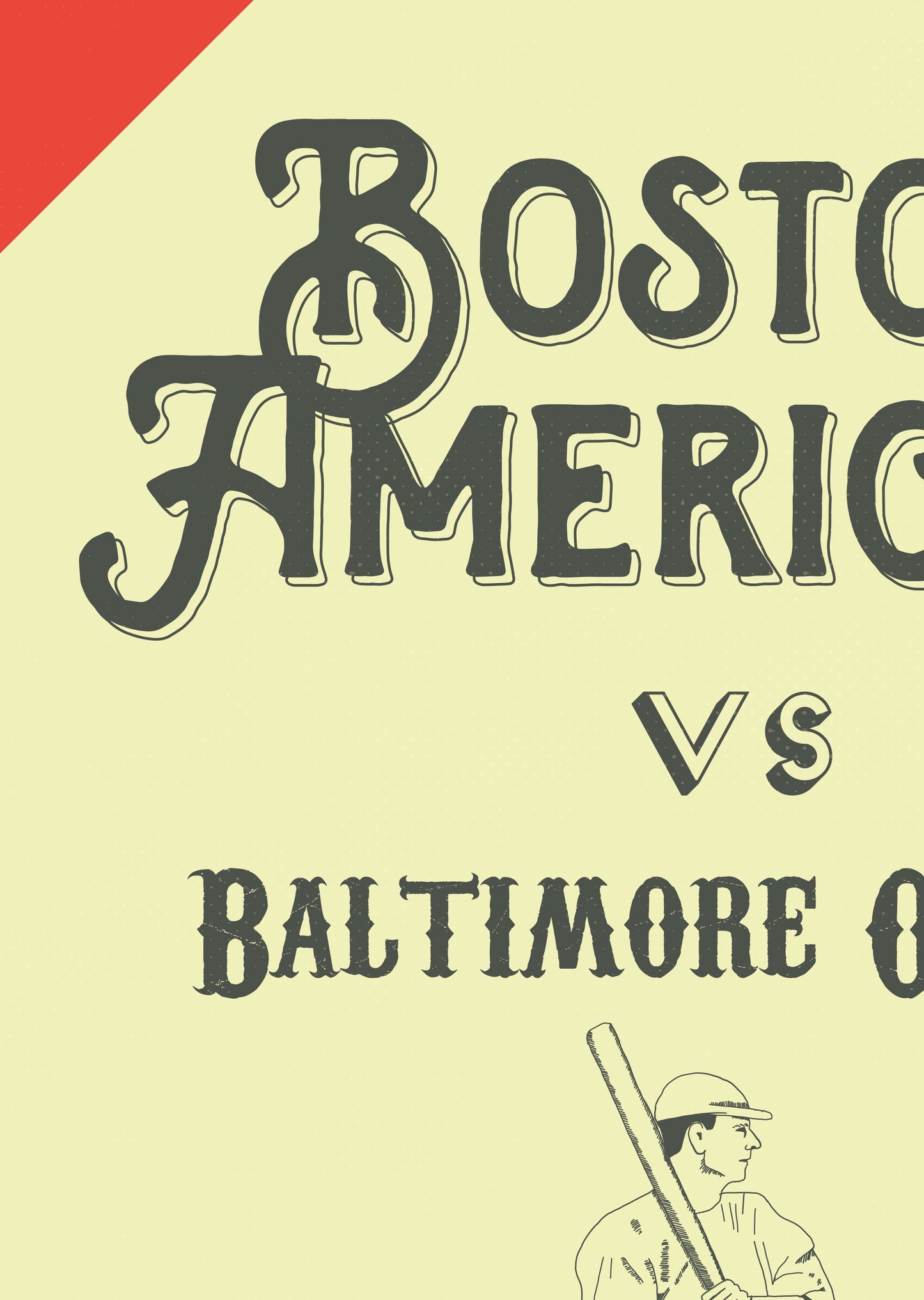 Boston Red Sox 'First Game' vintage style poster print