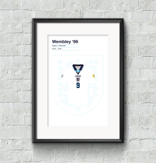 England  v Netherlands Euro 96 poster print